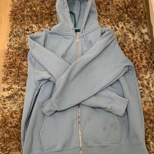 ‼️BLUE CHRISTY OVERSIZED BRANDY MELVILLE ZIP UP‼️